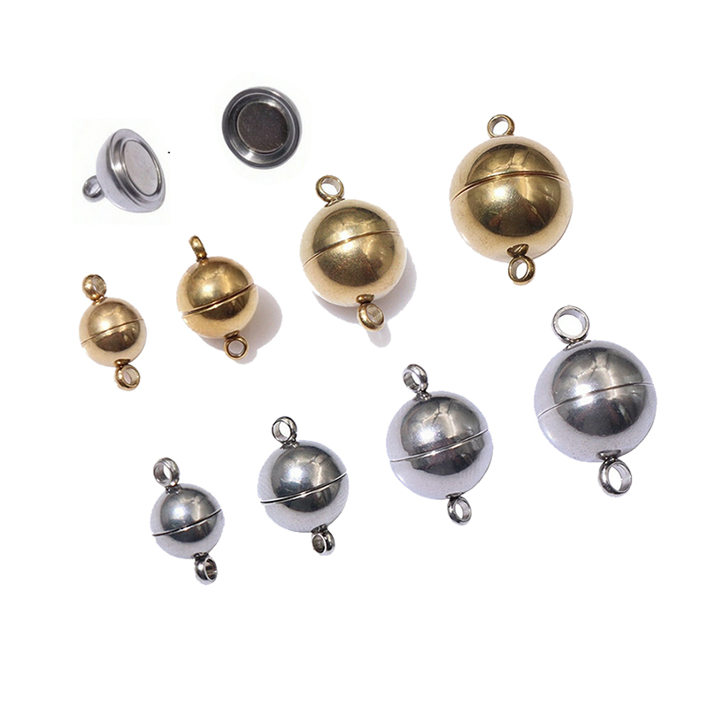 Jewelry Making At Home - 5Pairs 6/8/10/12mm Round Stainless Steel Magnetic