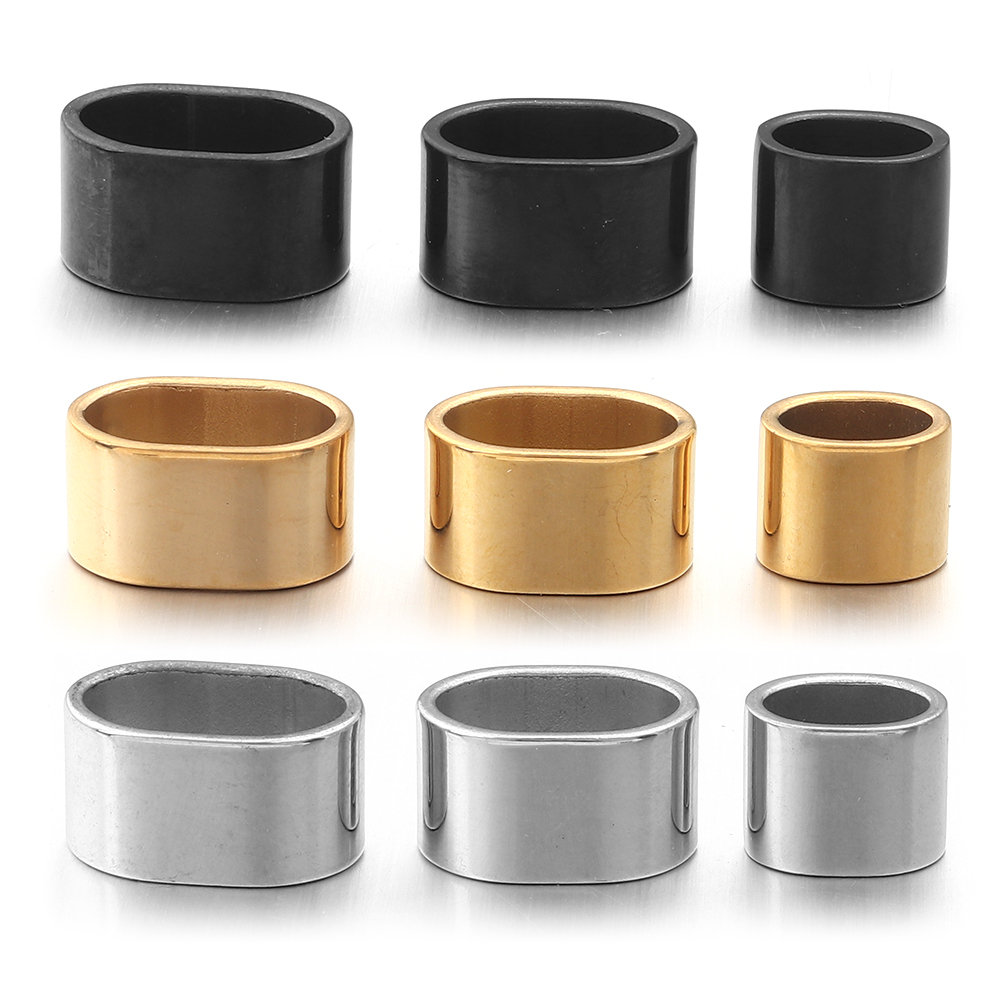 Jewelry Making At Home - 6pcs Flat Stainless Steel Tube Slider