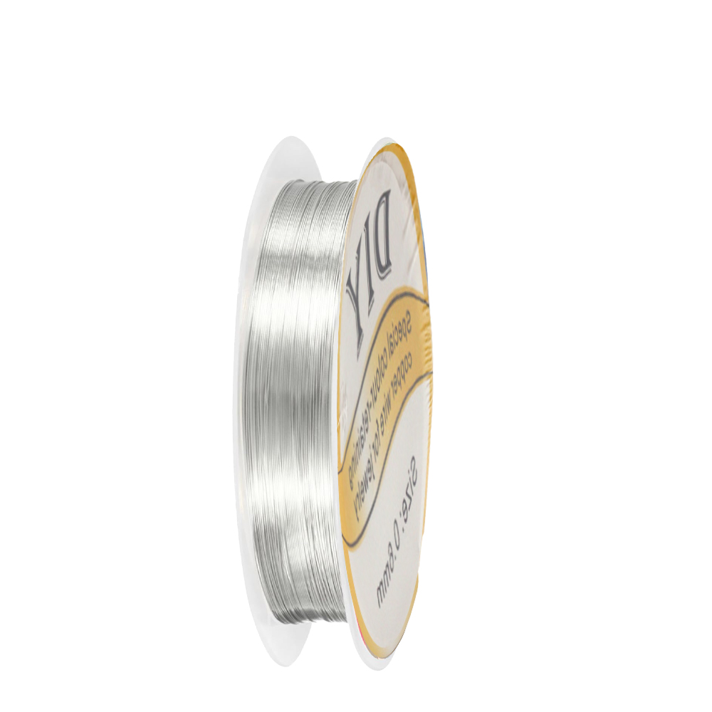 Jewelry Making At Home - 1Roll Silver Copper Wire 0.3/0.4/0.5/0.6/0.8mm Bead