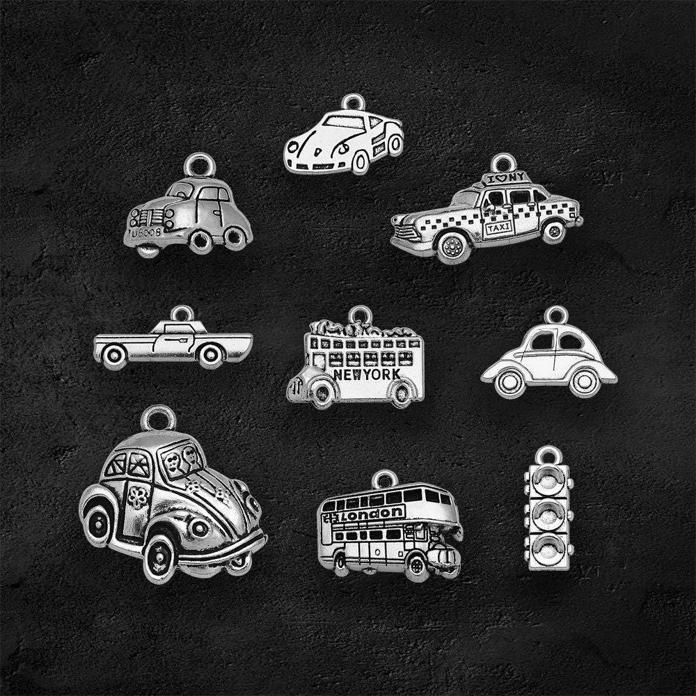 Silver Plated Taxi Bus Car Tra - огляд і ціна Jewelry Making London