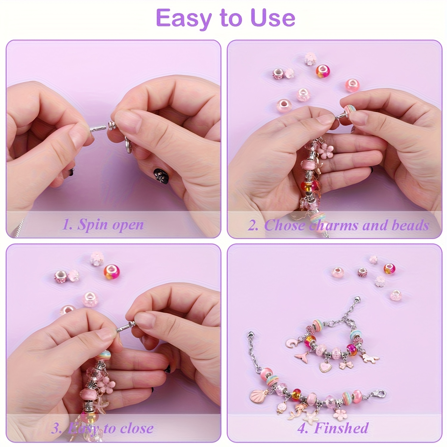 68Pcs Beading Kit with a Viole - огляд і ціна Jewelry Making At Home